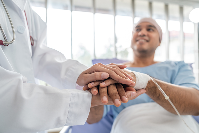 A patient preparing for his colorectal surgery